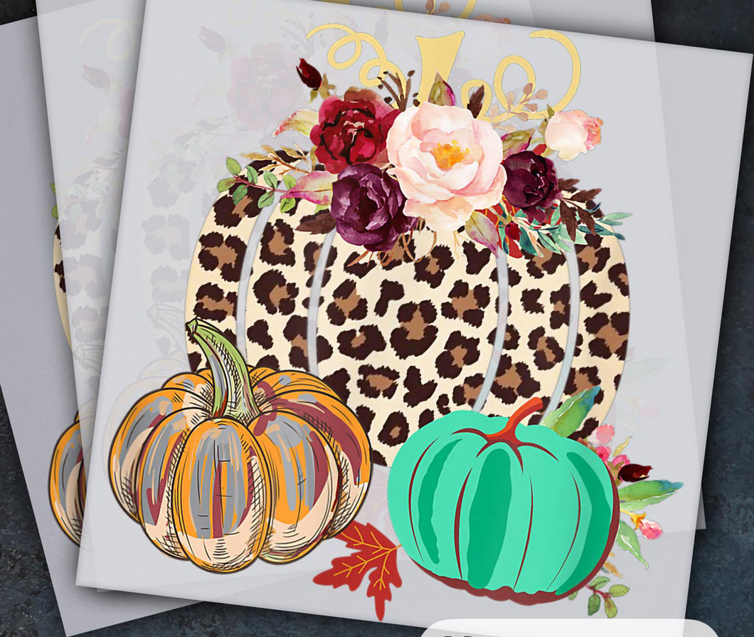 Pumpkin And Leopard Crewneck