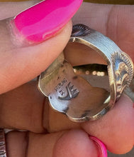 Load image into Gallery viewer, THE CASSIDY STERLING FLOWER CIGAR BAND RING
