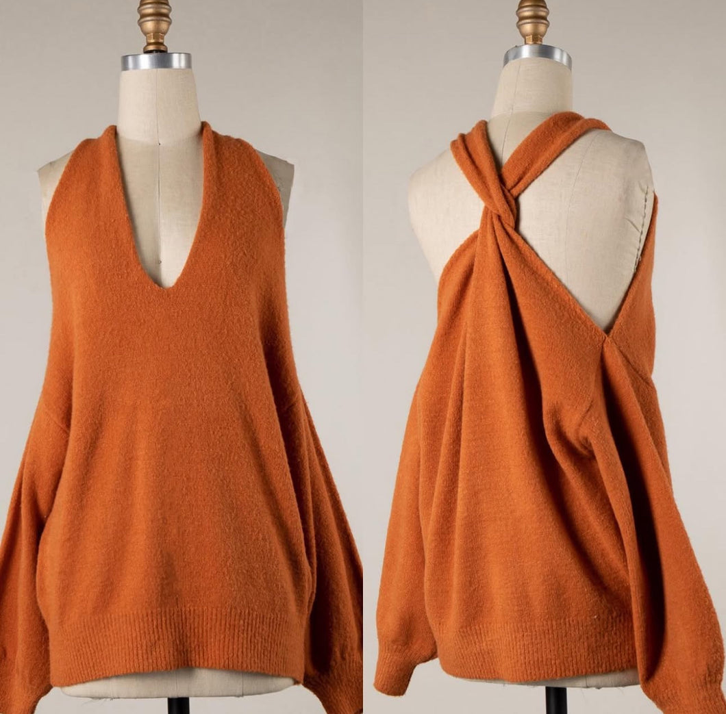 I Am Autumn Cold Shoulder Sweater