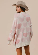 Load image into Gallery viewer, Heart Sweater Top with Pearl Detail ￼
