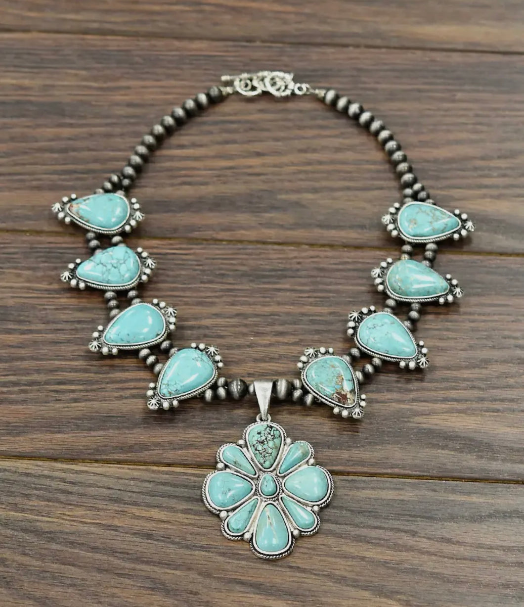 Squash Natural Turquoise Necklace