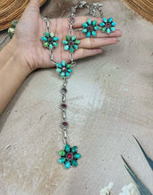Load image into Gallery viewer, Handmade Sterling Silver Emerald Valley Turquoise Necklace Signed
