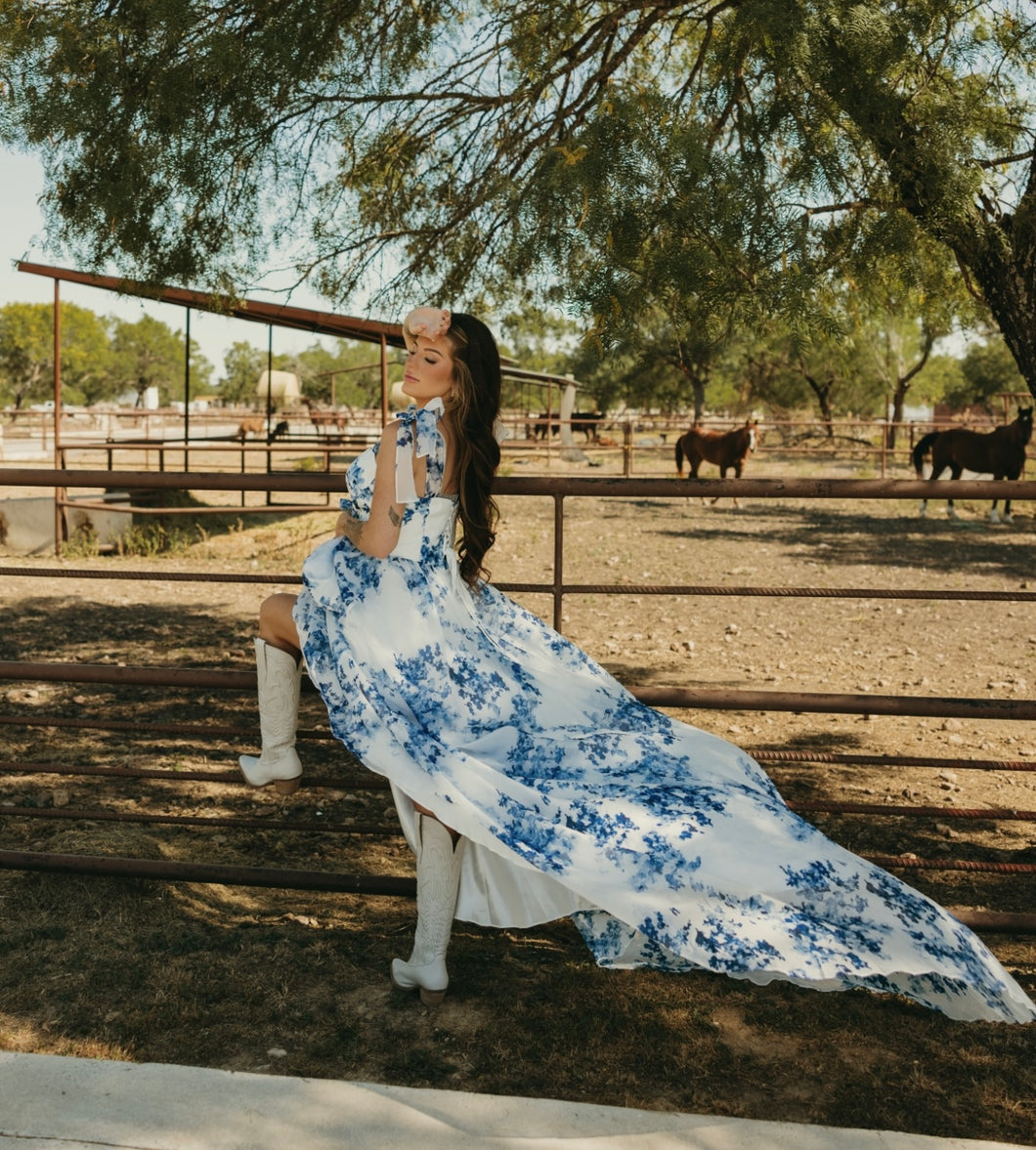 The Penelope Soft Blue Gown Rental