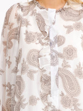 Load image into Gallery viewer, Long Sleeve Button Up Paisley Print High-Low Mini Dress
