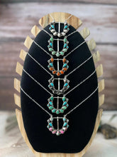 Load image into Gallery viewer, HANDMADE STERLING SILVER MULTI STONE BUCKLE NECKLACE SIGNED

