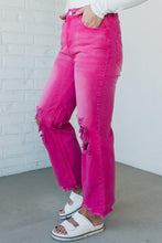 Load image into Gallery viewer, DISTRESSED AND WASHED WIDE LEG PANTS - BIBI
