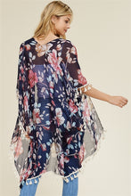 Load image into Gallery viewer, Floral Kimono With Tassel Hem
