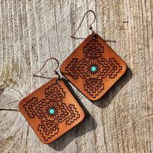 Load image into Gallery viewer, Malta Genuine Leather Boot Stitched Earrings
