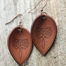 Load image into Gallery viewer, Choteau Genuine Leather Boot Stitched Earrings
