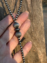 Load image into Gallery viewer, “THE RANCH” HANDMADE STERLING SILVER AND TURQUOISE BEADED DROP LARIAT NECKLACE
