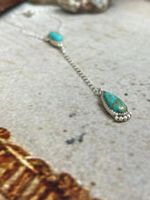 Load image into Gallery viewer, HANDMADE STERLING SILVER KINGMAN TURQUOISE NECKLACE SIGNED
