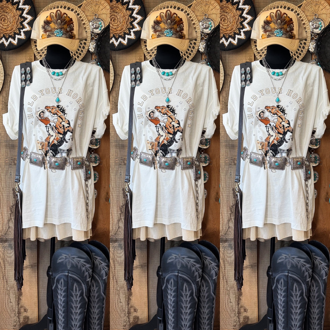 Hold Your Horses Vintage Graphic Tee