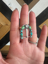 Load image into Gallery viewer, HANDMADE STERLING SILVER MULTI STONE ADJUSTABLE RING SIGNED
