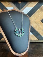 Load image into Gallery viewer, HANDMADE STERLING SILVER MULTI STONE BUCKLE NECKLACE SIGNED
