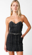 Load image into Gallery viewer, Sleeveless Pockets Smock Belted Denim Bodycon Mini Dress
