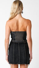 Load image into Gallery viewer, Sleeveless Pockets Smock Belted Denim Bodycon Mini Dress
