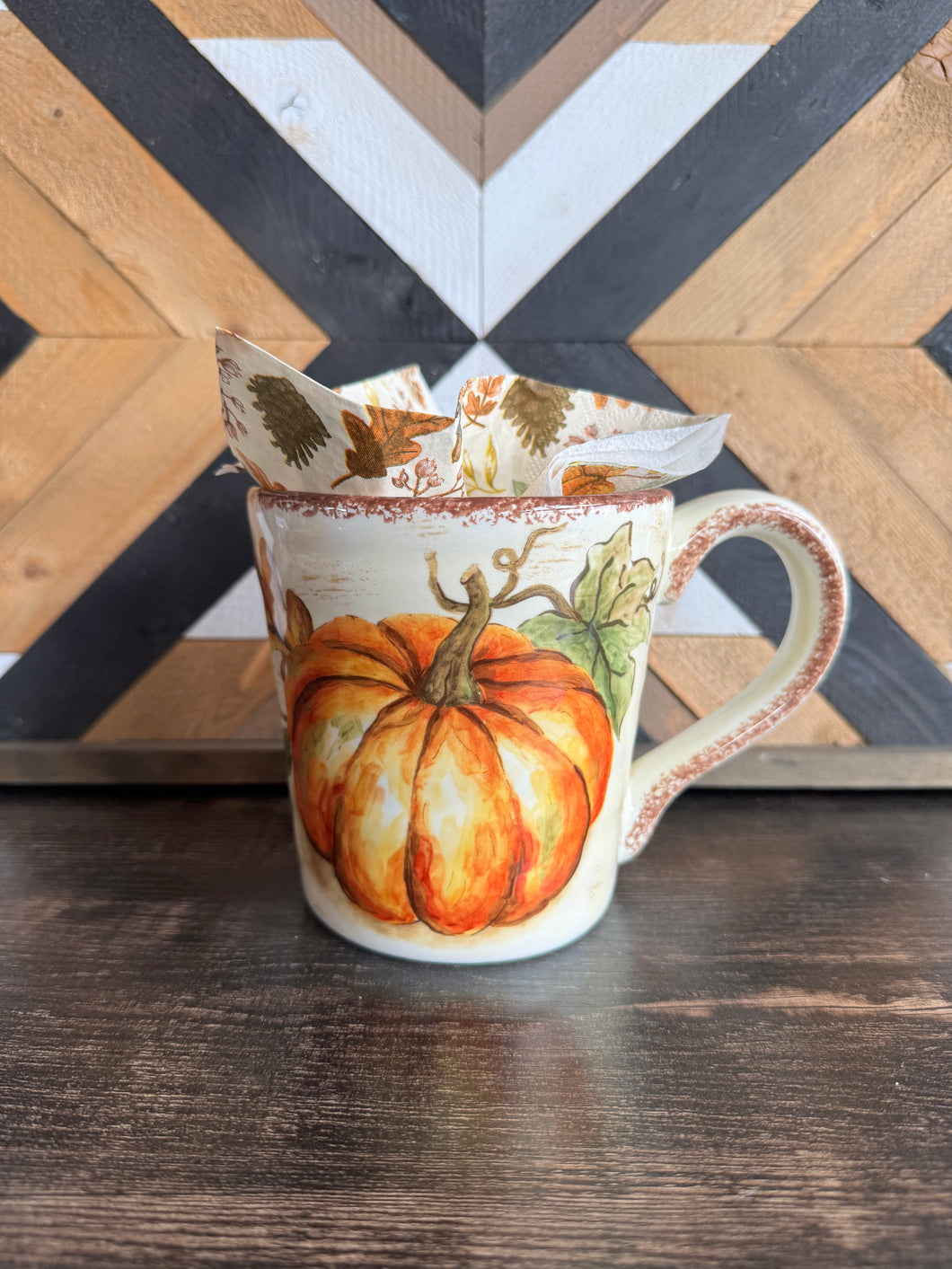 Mug Basket - Pumpkin Art