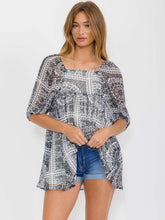 Load image into Gallery viewer, Boho Printed Babydoll Blouse
