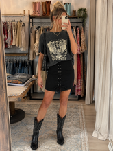 Load image into Gallery viewer, Black Lace Up Skirt
