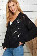 Load image into Gallery viewer, Women’s Long Sleeve Button Up V-Neck Knit Sweater
