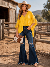 Load image into Gallery viewer, Pop of sunshine lace kimono blouse
