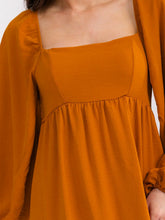 Load image into Gallery viewer, Women’s Long Sleeve Square Neck Smock Maxi Dress
