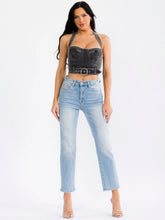 Load image into Gallery viewer, Midnight Mesa Denim Halter Top
