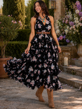 Load image into Gallery viewer, Midnight Prairie Ruffle Dress
