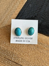 Load image into Gallery viewer, Beautiful Navajo Turquoise and Sterling Silver Studs
