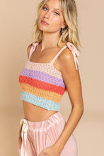 Load image into Gallery viewer, Tie-shoulder Sweater Crop Tank Top
