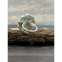 Load image into Gallery viewer, Handmade Sterling Silver Kingman with White Buffalo Turquoise Adjustable Ring
