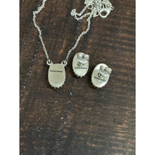 Load image into Gallery viewer, Handmade Sterling Silver Kingman Turquoise Necklace Earrings Set with Signed

