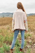 Load image into Gallery viewer, Crochet Floral Printed Long Sleeve Knit Cardigan
