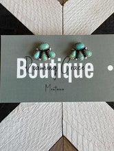 Load image into Gallery viewer, Minis Turquoise &amp; Sterling Silver 4 Stone Earrings Handmade

