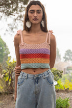 Load image into Gallery viewer, Tie-shoulder Sweater Crop Tank Top
