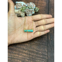 Load image into Gallery viewer, “the Golden Collection” Handmade Natural Kingman Turquoise Gold Bar Plated Necklace
