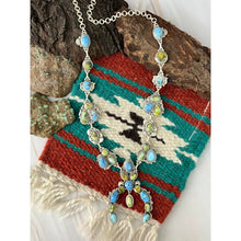 Load image into Gallery viewer, Handmade Sterling Silver Palomino with Golden Hills Turquoise Naja Style Necklace Signed
