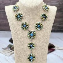 Load image into Gallery viewer, Handmade Sterling Silver Palomino with Golden Hills Turquoise Necklace Signed
