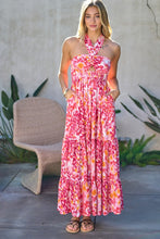 Load image into Gallery viewer, Printed Smocked Ruffle Maxi Dress
