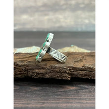 Load image into Gallery viewer, Handmade Sterling Silver Kingman with White Buffalo Turquoise Adjustable Ring
