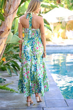 Load image into Gallery viewer, Printed Smocked Ruffle Maxi Dress
