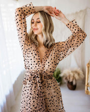 Load image into Gallery viewer, Dorthy Polka Dot Nude Dress Rental
