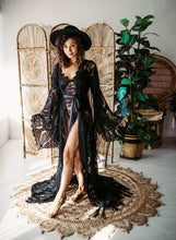 Load image into Gallery viewer, Dark Romance Fringe Sleeve Dress Rental
